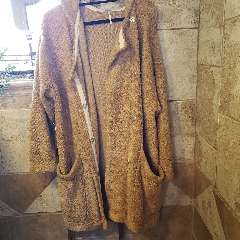 Free People oversized hooded cardigan Size S
